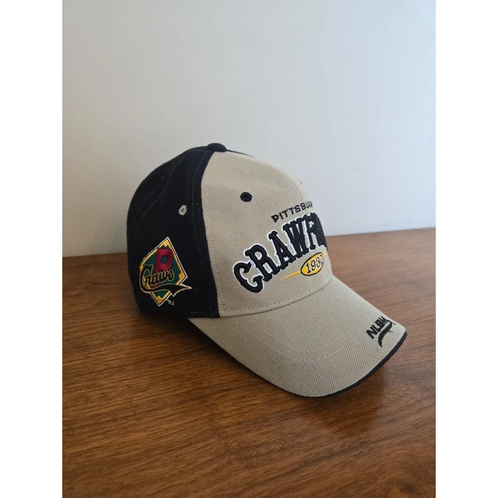Vintage Pittsburgh Crawfords Negro League Hat BB Headwear Black Tan NLBM Cap